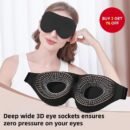 Black Eye Mask for Sleeping: 3D Deep Contour Design,good light blocking performance, Soft & Comfortable for Naps, Travel, and