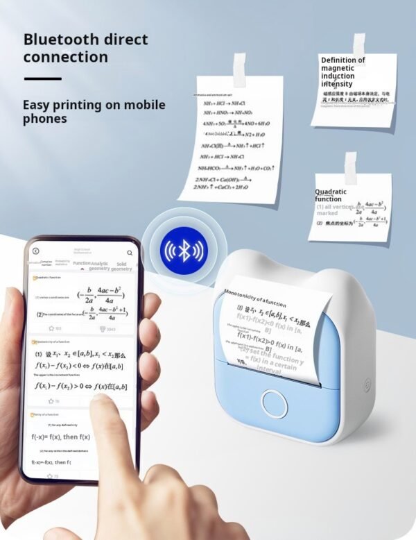 portable mini thermal label photo printer 203DPI - Image 2