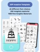 portable mini thermal label photo printer 203DPI